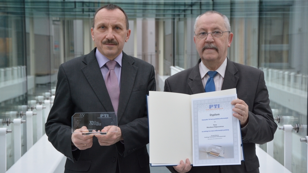 Dr inż. Wiesław Półjanowicz z UwB otrzymał wyróżnienie Polskiego Towarzystwa Informatycznego