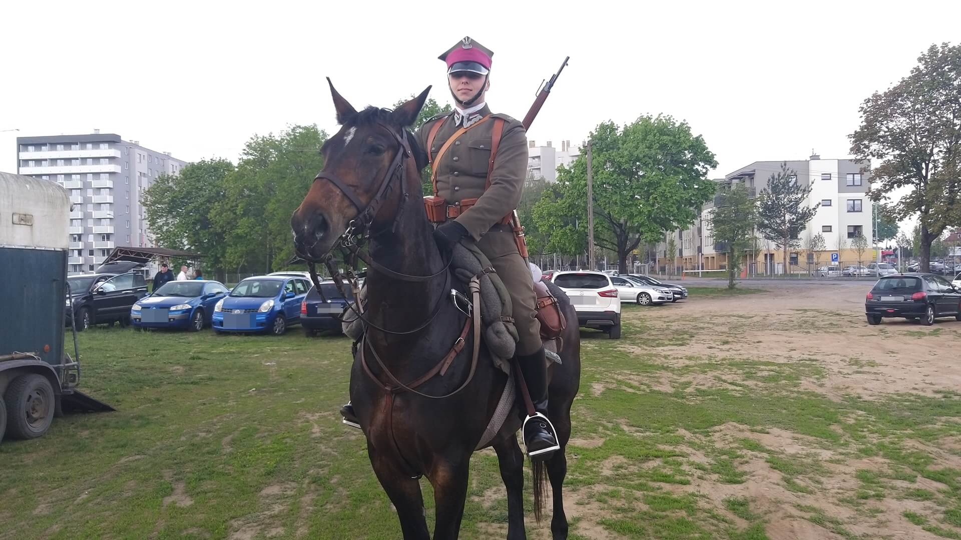 Kawalerzyści z 10. Pułku Ułanów Litewskich spotkali się białostockiej jednostce wojskowej