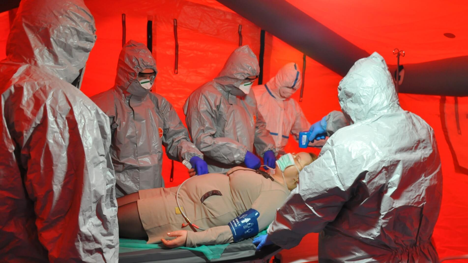 Jak przyjąć dużą liczbą osób chorych na koronawirusa? Ćwiczenia w Suwałkach