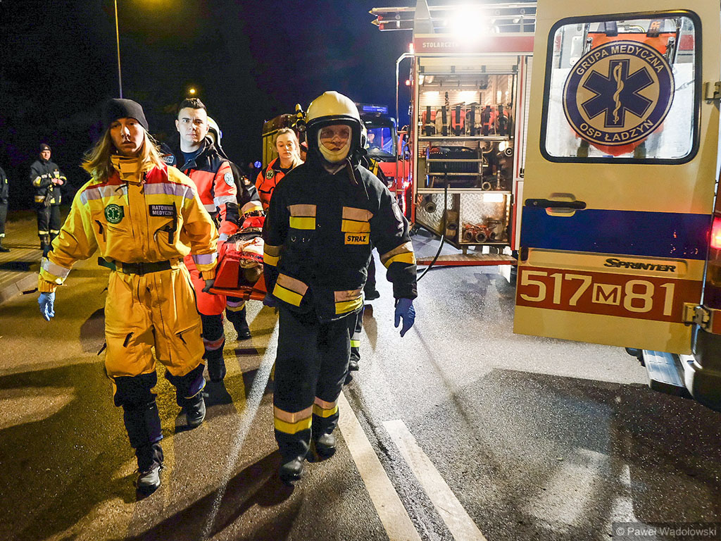 Ćwiczenia służb ratowniczych w Nowogrodzie pod Łomżą