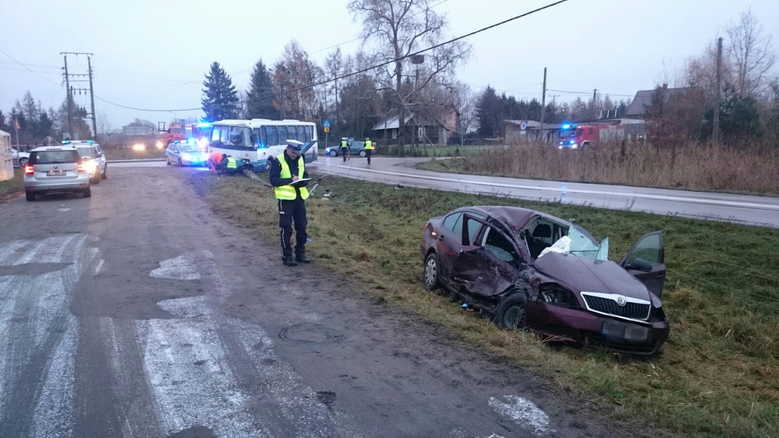 Wypadek na trasie Białystok - Wysokie Mazowieckie
