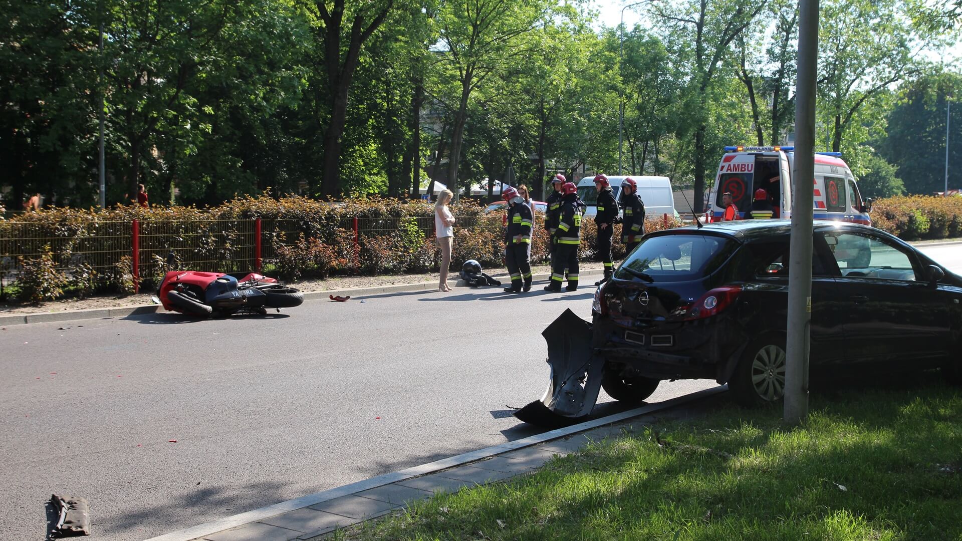 Motocyklista w szpitalu po wypadku w Białymstoku
