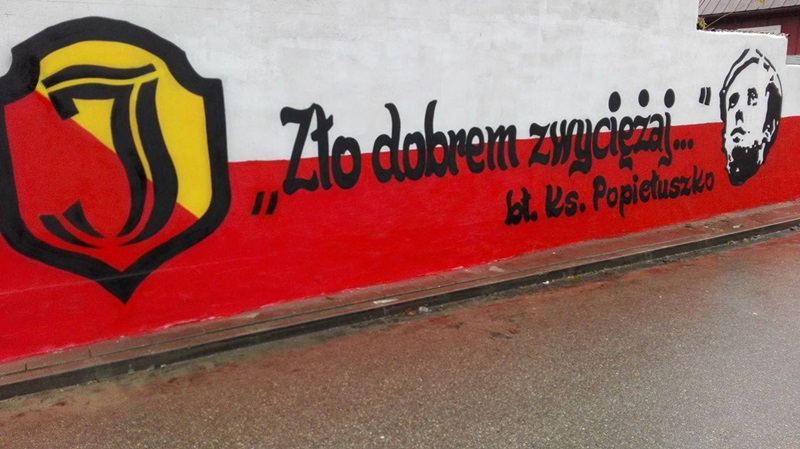 Bł. ks. Jerzy Popiełuszko upamiętniony na muralu w Suchowoli