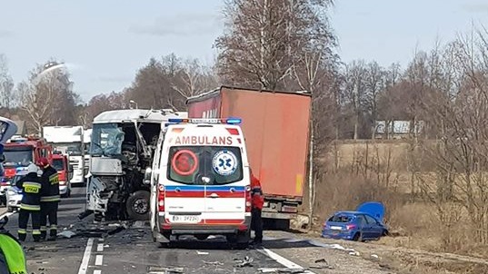 Wypadek k. Korycina – 1 osoba została ranna