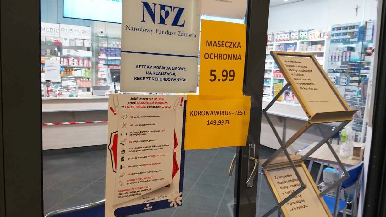 Testy na obecność koronawirusa w białostockiej aptece - czy skuteczne?