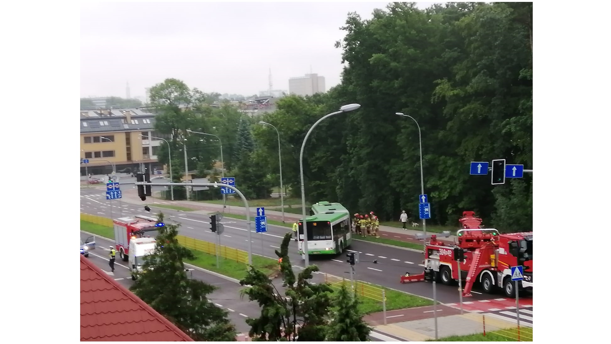 Kolizja z udziałem autobusu białostockiej komunikacji miejskiej