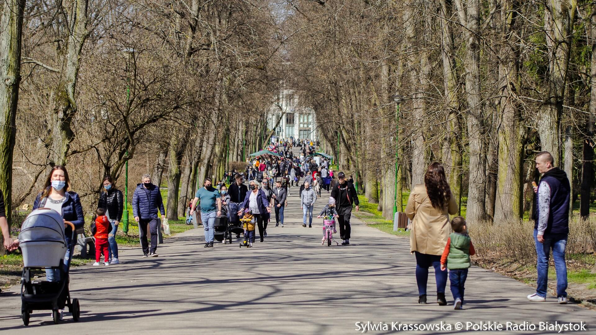Białostoczanie korzystają z wiosennej pogody - tłumy w parkach i na placach zabaw [zdjęcia]