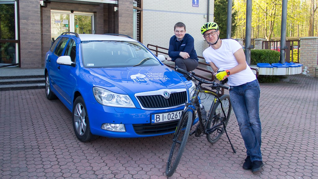Samochód czy rower? - eksperyment dziennikarzy Radia Białystok