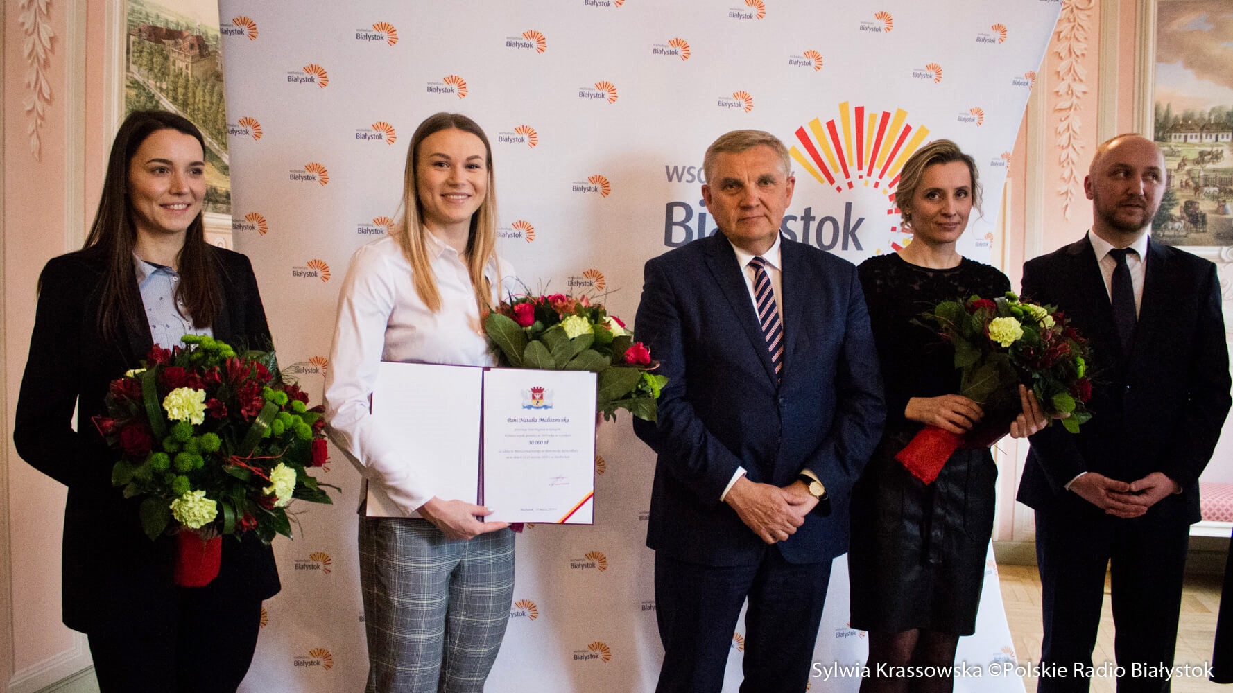 Natalia Maliszewska i jej trenerka nagrodzone przez prezydenta Białegostoku
