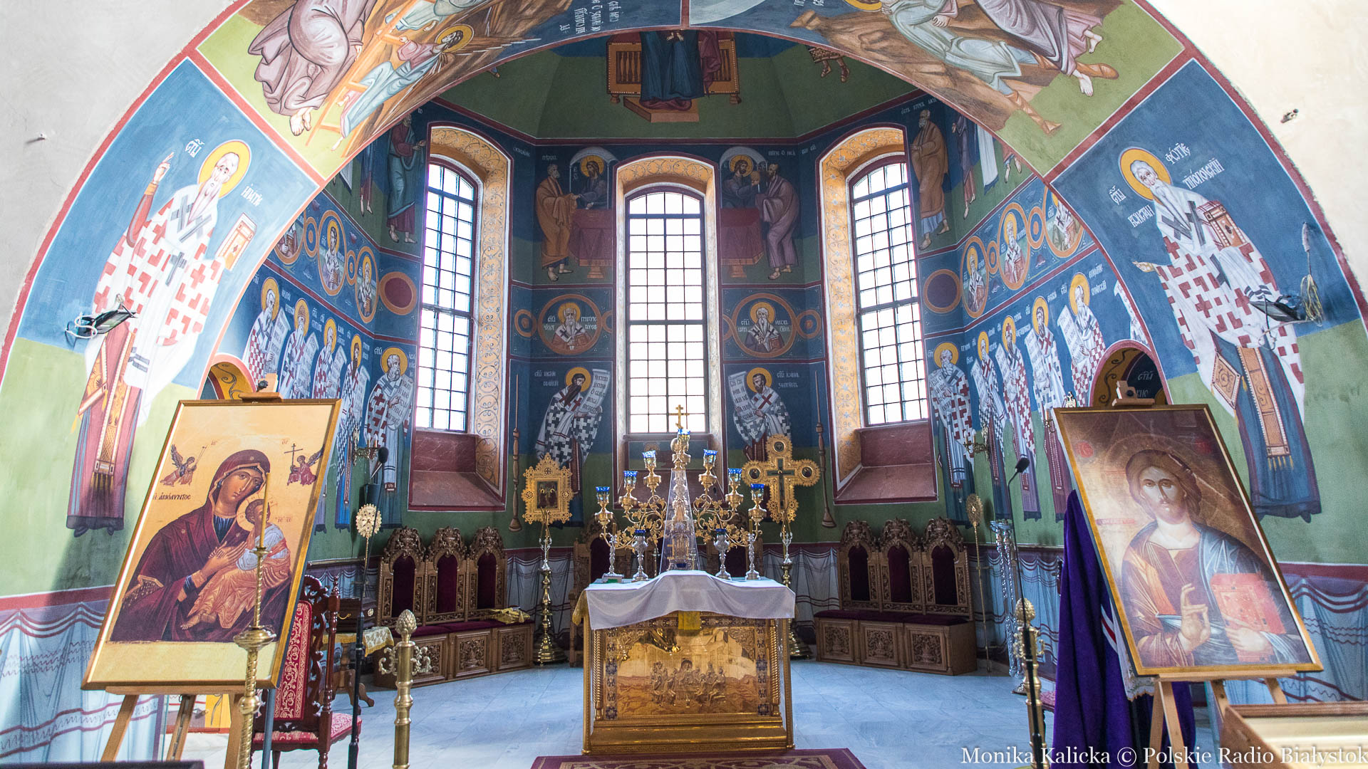 Przygotowania do konsekracji cerkwi Zwiastowania Bogurodzicy w Supraślu 26. 06. 2021