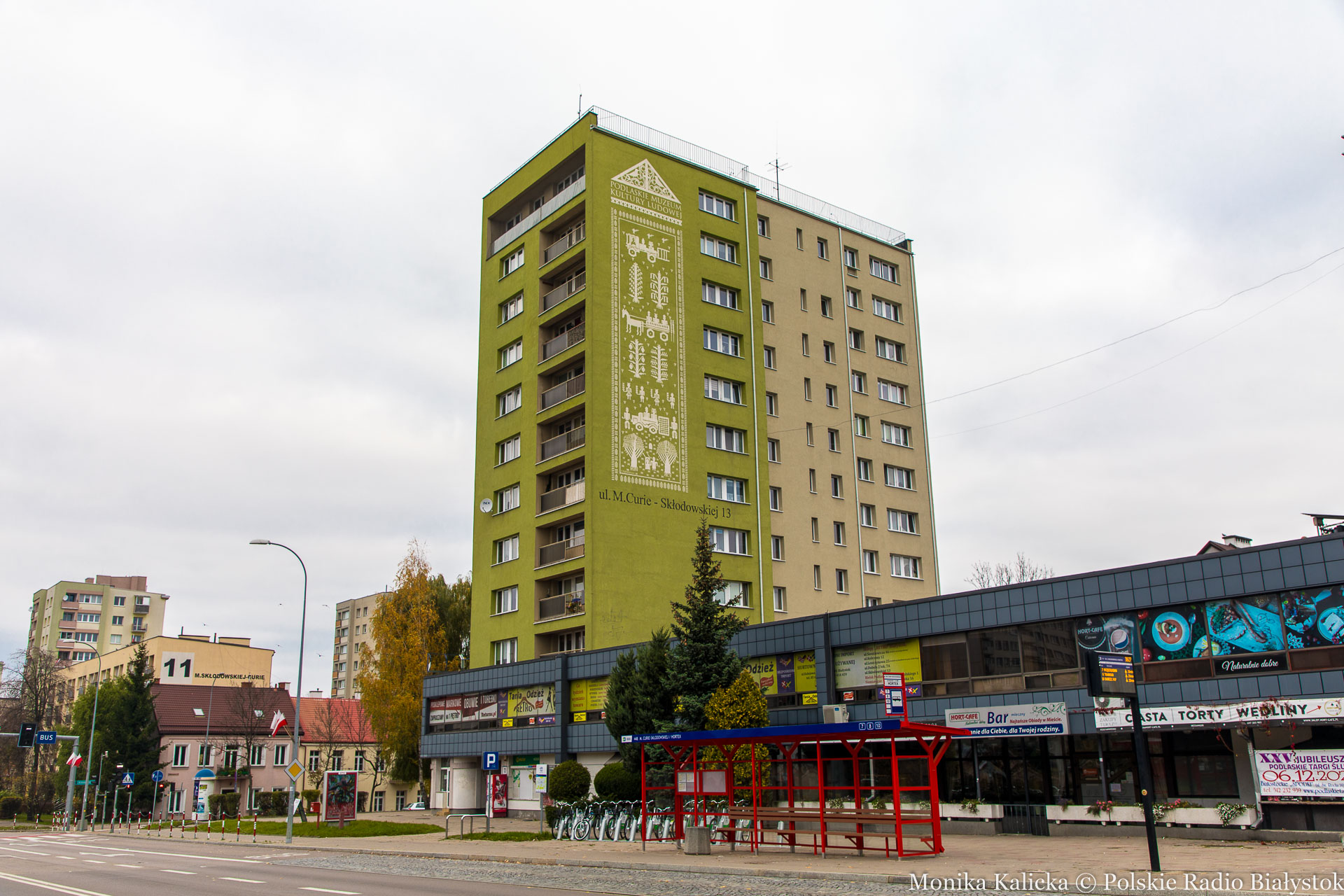 W Białymstoku powstał mural z tradycyjną tkaniną dwuosnowową [zdjęcia]