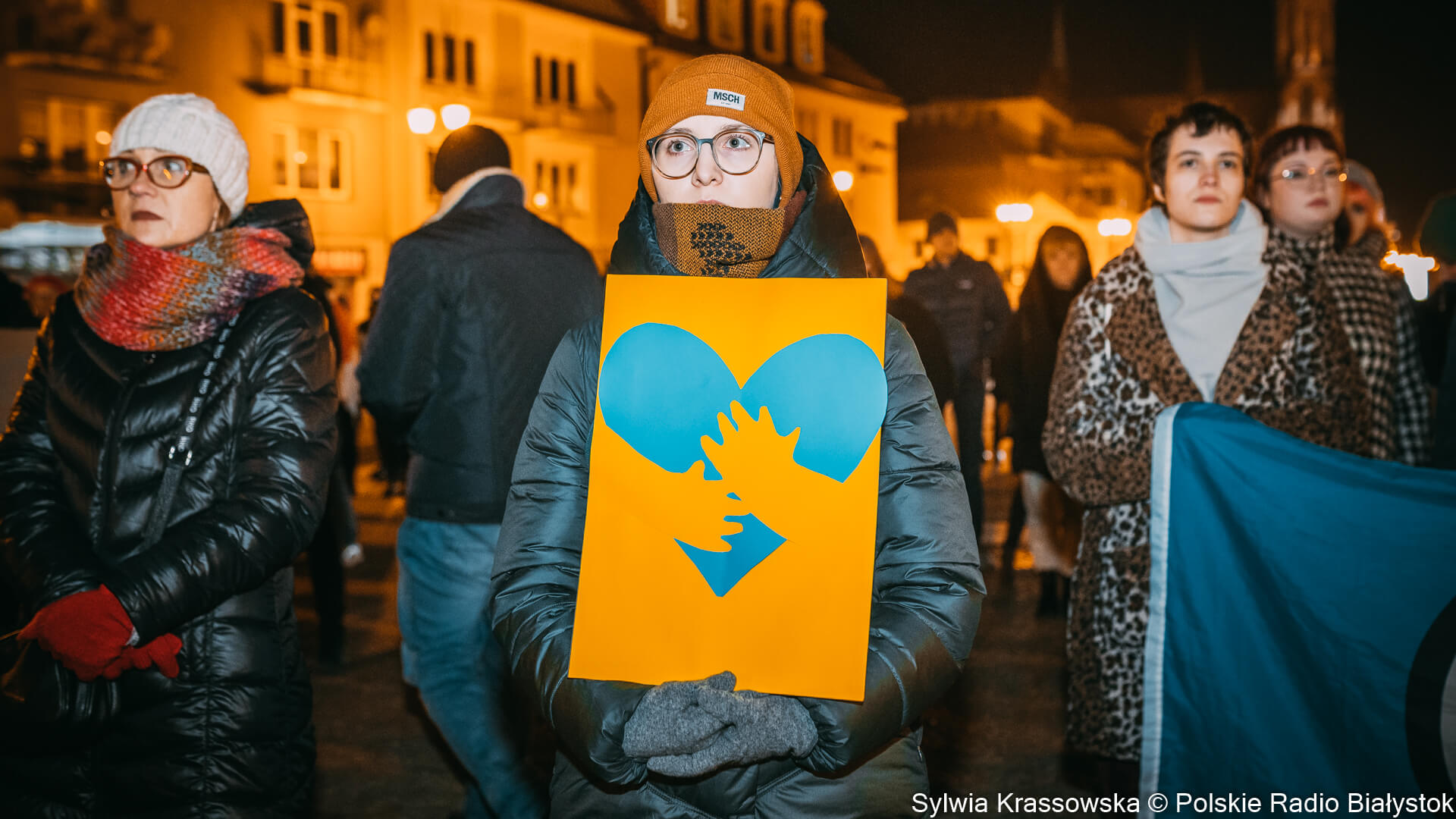 Białostoczanie manifestowali solidarność z Ukrainą [zdjęcia]