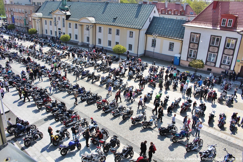 Motocykliści opanowali centrum Białegostoku - akcja "Motoserce"