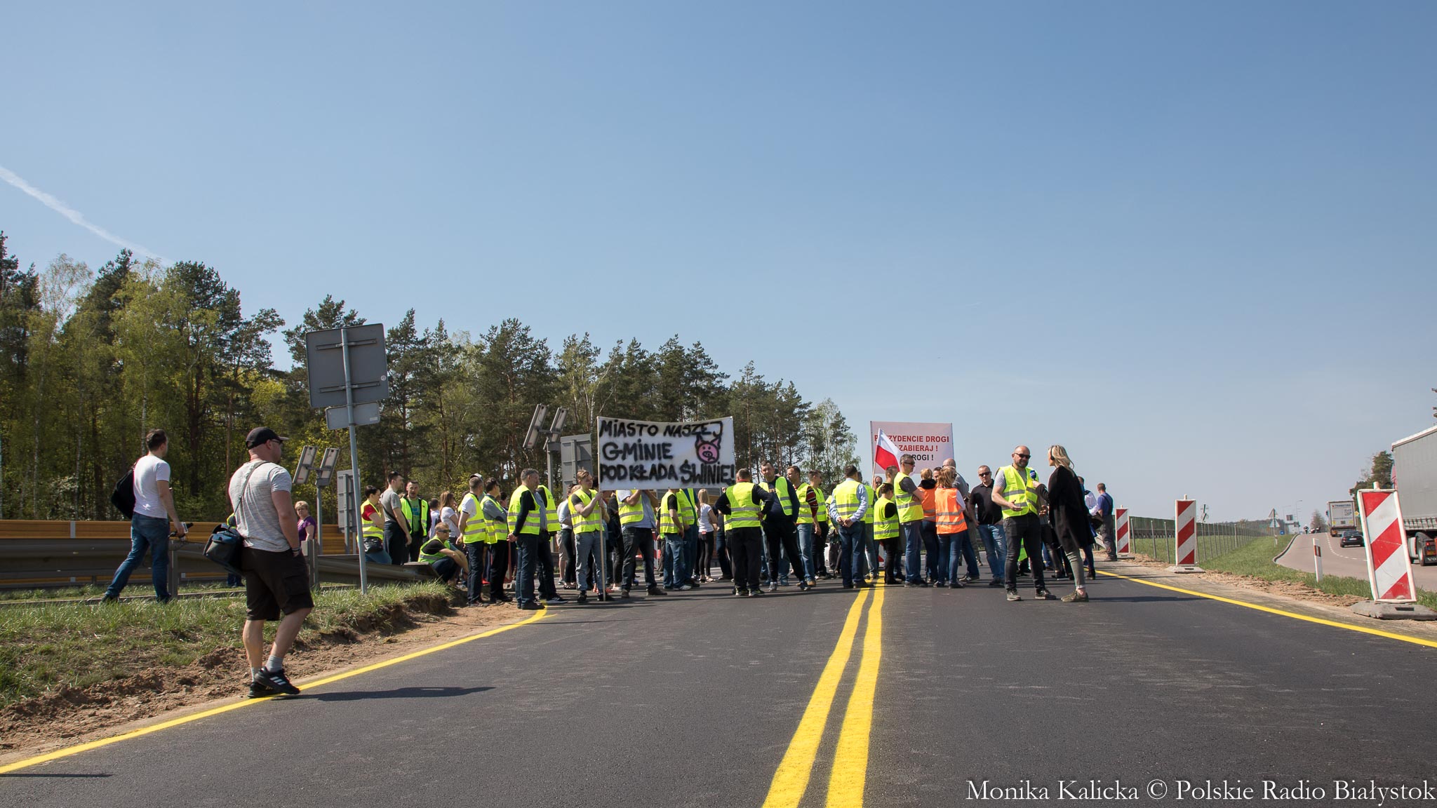 Przedsiębiorcy blokowali przez godzinę trasę S8