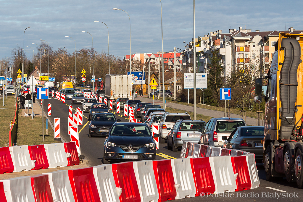Pierwszy dzień roboczy przy budowie Trasy Niepodległości w Białymstoku