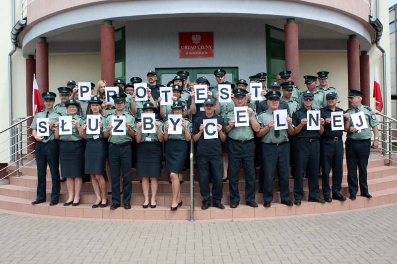 Protest pracowników Izb Celnych