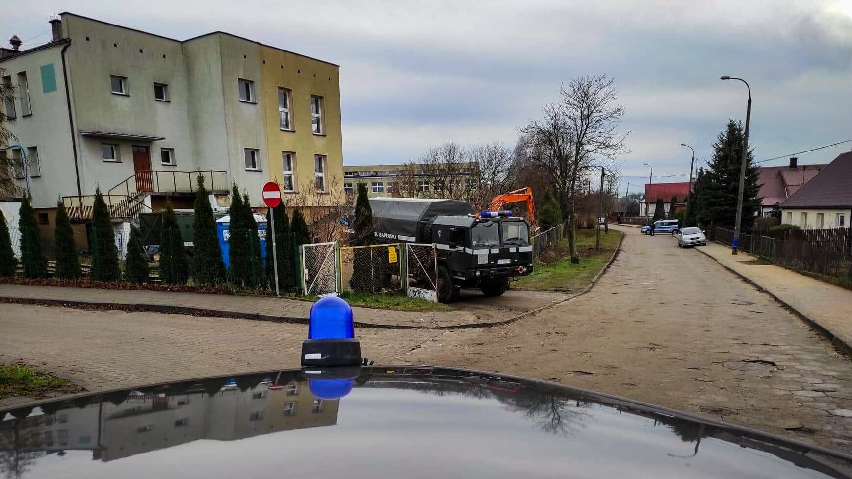 Niewybuch z czasów II wojny światowej na terenie przedszkola w Wasilkowie