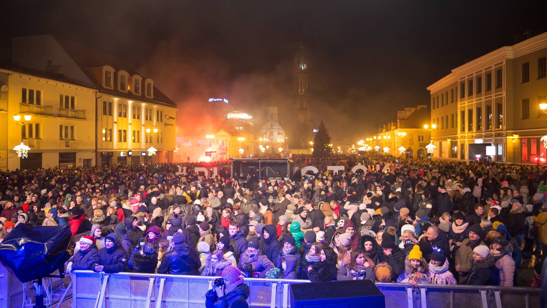 Białostoczanie przywitali Nowy Rok na Rynku Kościuszki