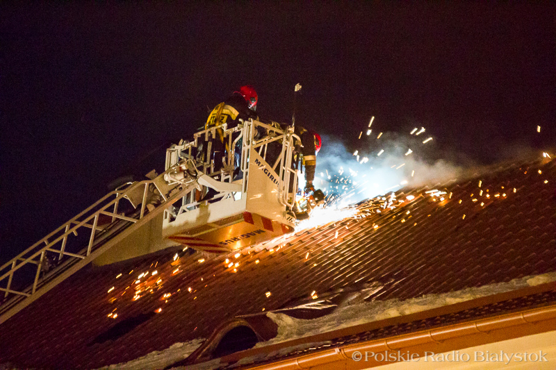 Pożar w centrum Białegostoku. Wstępnie oszacowano straty na 500 tys. zł [zdjęcia, wideo]