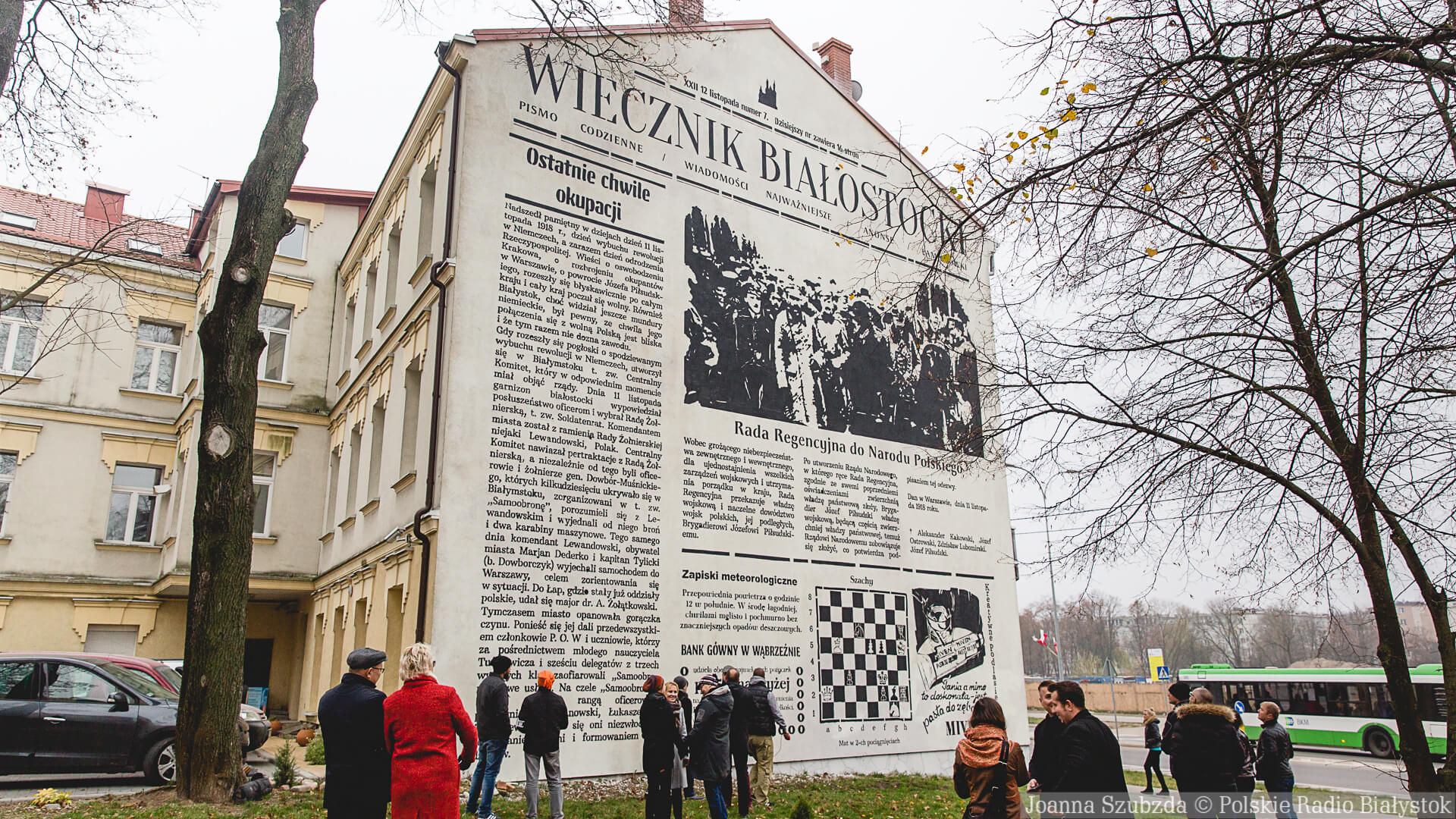 Wiecznik Białostocki - mural "do czytania" na 100-lecie odzyskania niepodległości [zdjęcia, wideo]