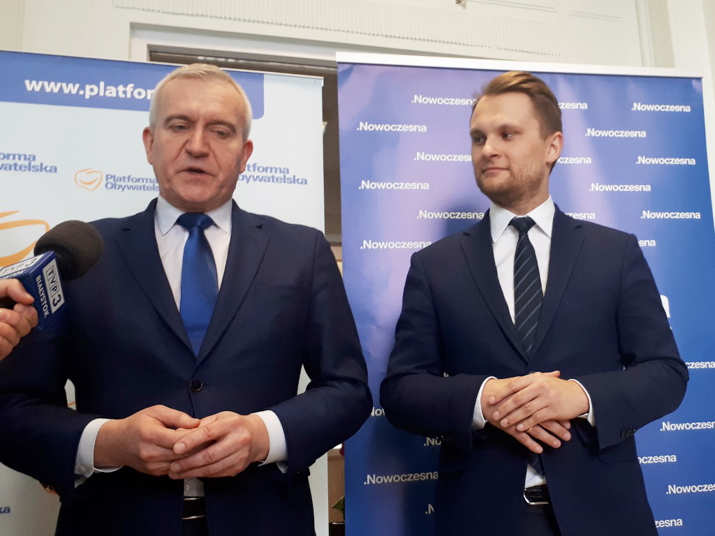 "Wszyscy się pomieścimy". PO i Nowoczesna łączą siły w wyborach do podlaskiego sejmiku