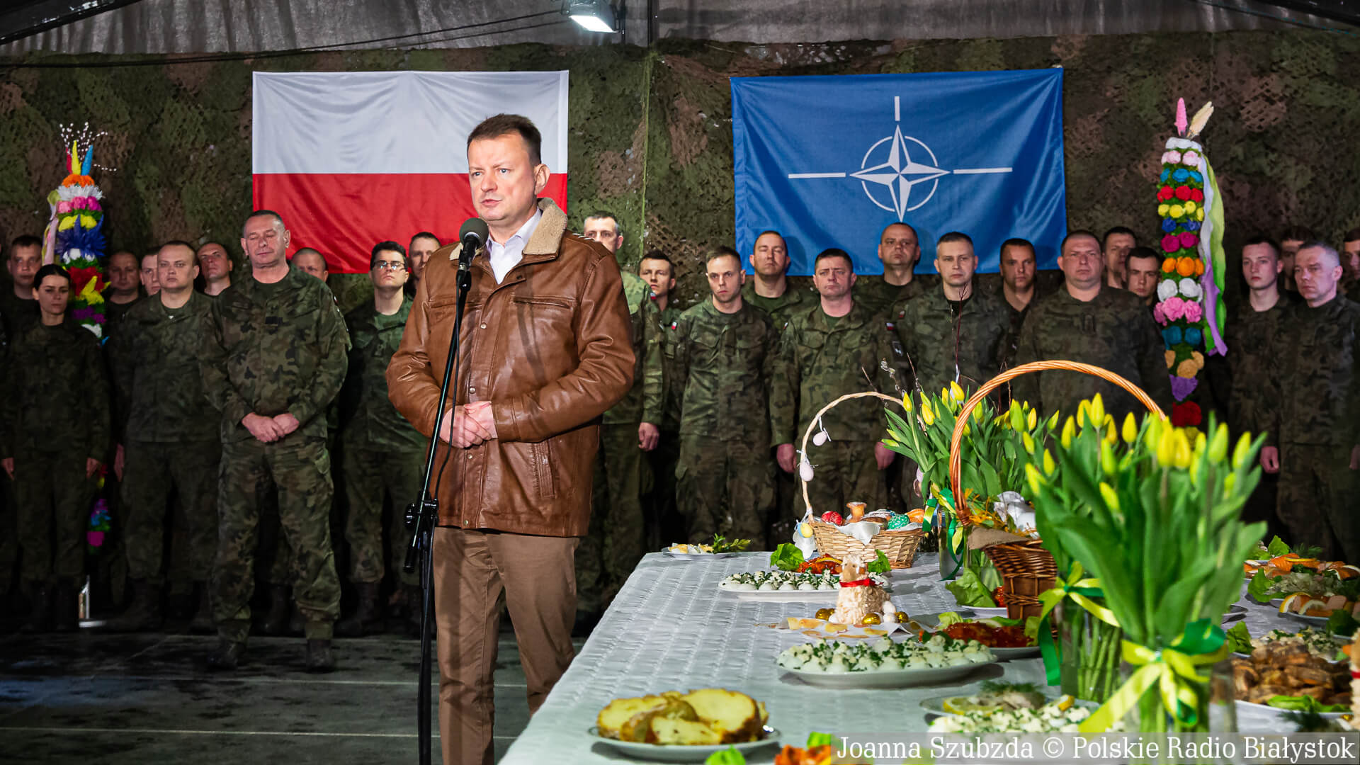 Szef MON do żołnierzy na granicy polsko-białoruskiej: Dzięki waszej służbie Polska jest bezpieczna [zdjęcia, wideo]