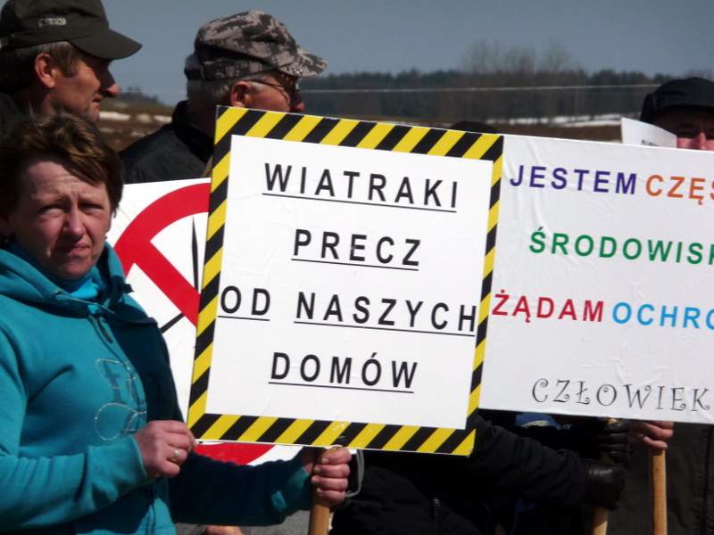 Jeleniewo:  Protest przeciwko kolejnym wiatrakom