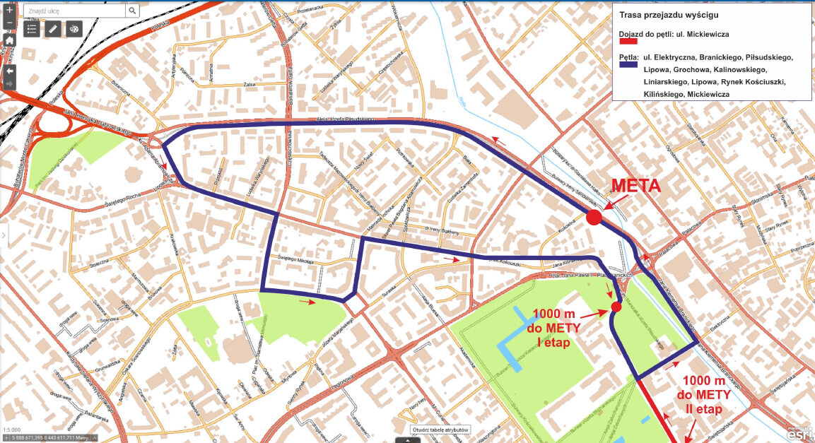Utrudnienia drogowe w Białymstoku w związku z wyścigami kolarskimi