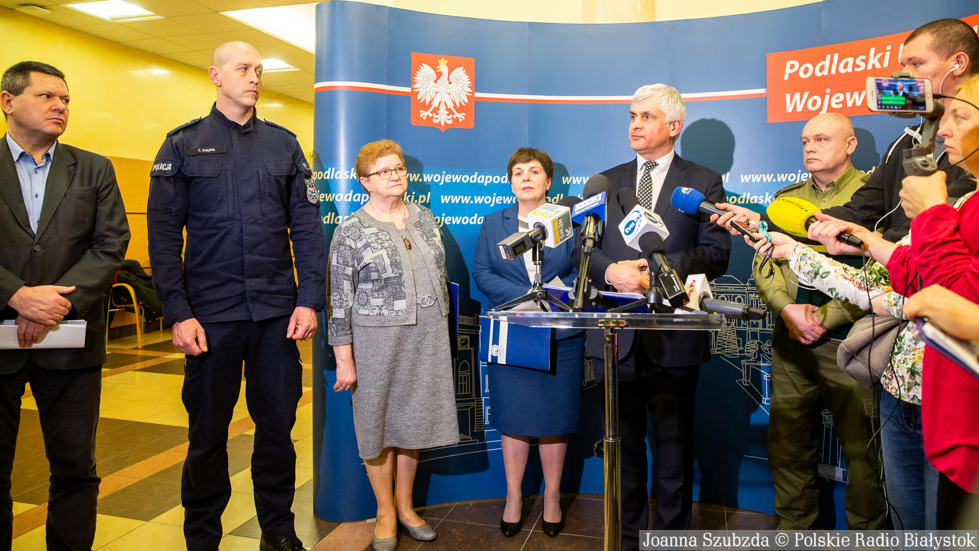 Konferencja wojewody podlaskiego ws. koronawirusa