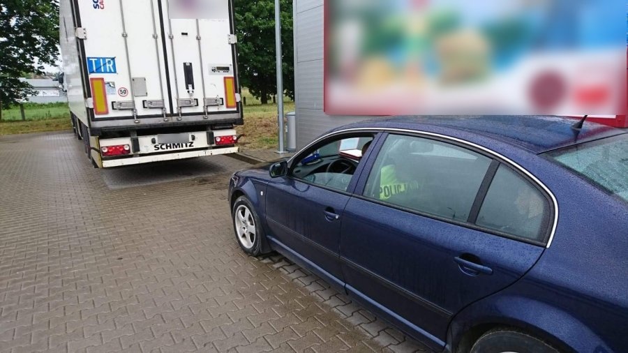 Białorusin pijany za kierownicą tira