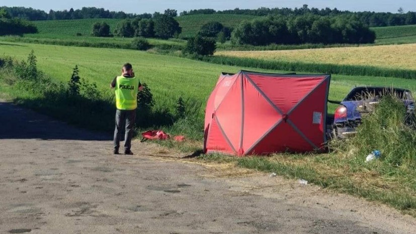 Policjanci wyjaśniają przyczyny śmiertelnego wypadku niedaleko Sejn