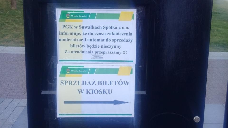 Dlaczego w Suwałkach został zlikwidowany jedyny w mieście biletomat?