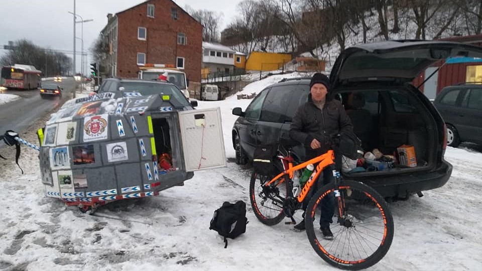 Piotr Kuryło przerwał swoją ekstremalną wyprawę Suwałki - Nordkapp