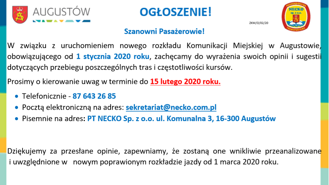 Nieudana metamorfoza augustowskiej komunikacji miejskiej?