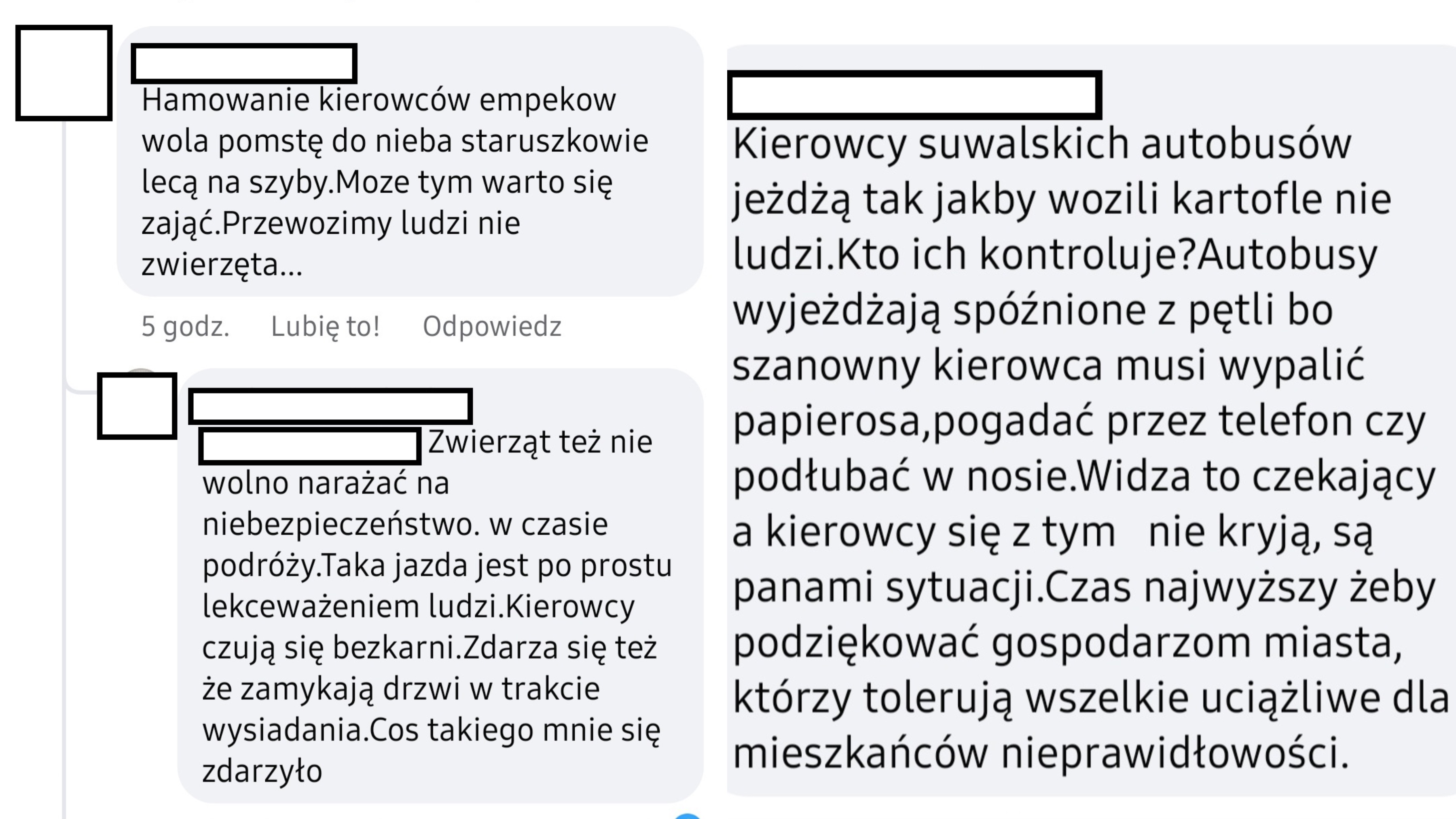 Pasażerowie suwalskiej komunikacji miejskiej skarżą się na kierowców autobusów