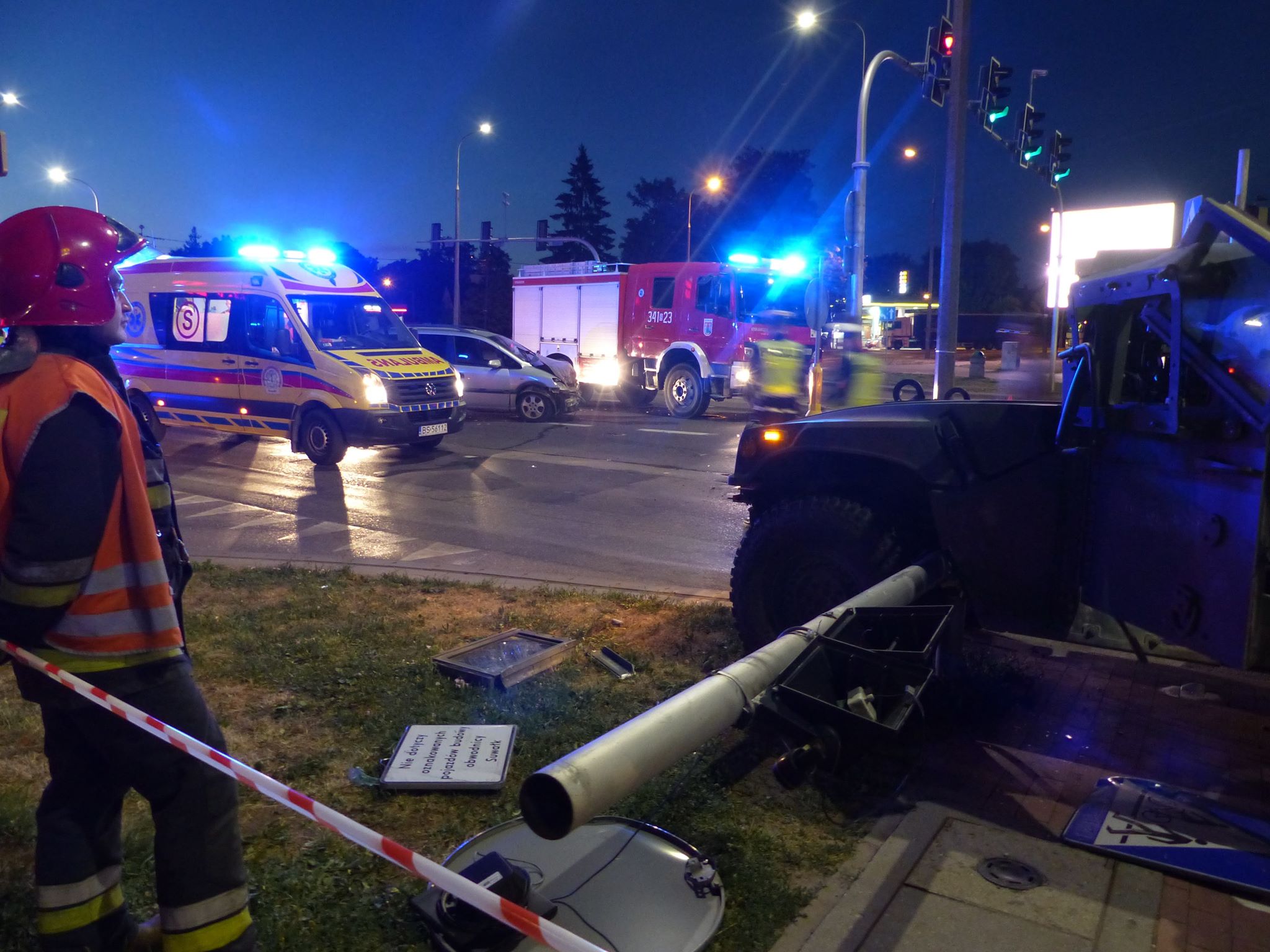 Suwałki. Kolizja wojskowego samochodu US Army z samochodem osobowym