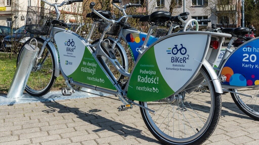 W Białymstoku można już korzystać z miejskich rowerów