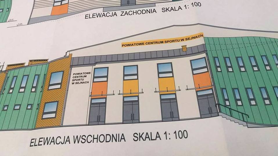 Poważne problemy przy budowie Powiatowego Centrum Sportu w Sejnach