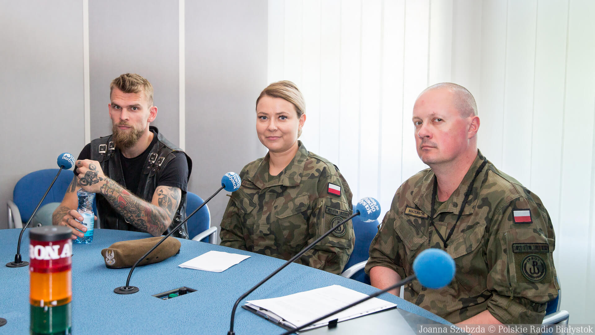 Adam Czekała, szer. Beata Leszczyńska i mjr Michał Mazurczyk