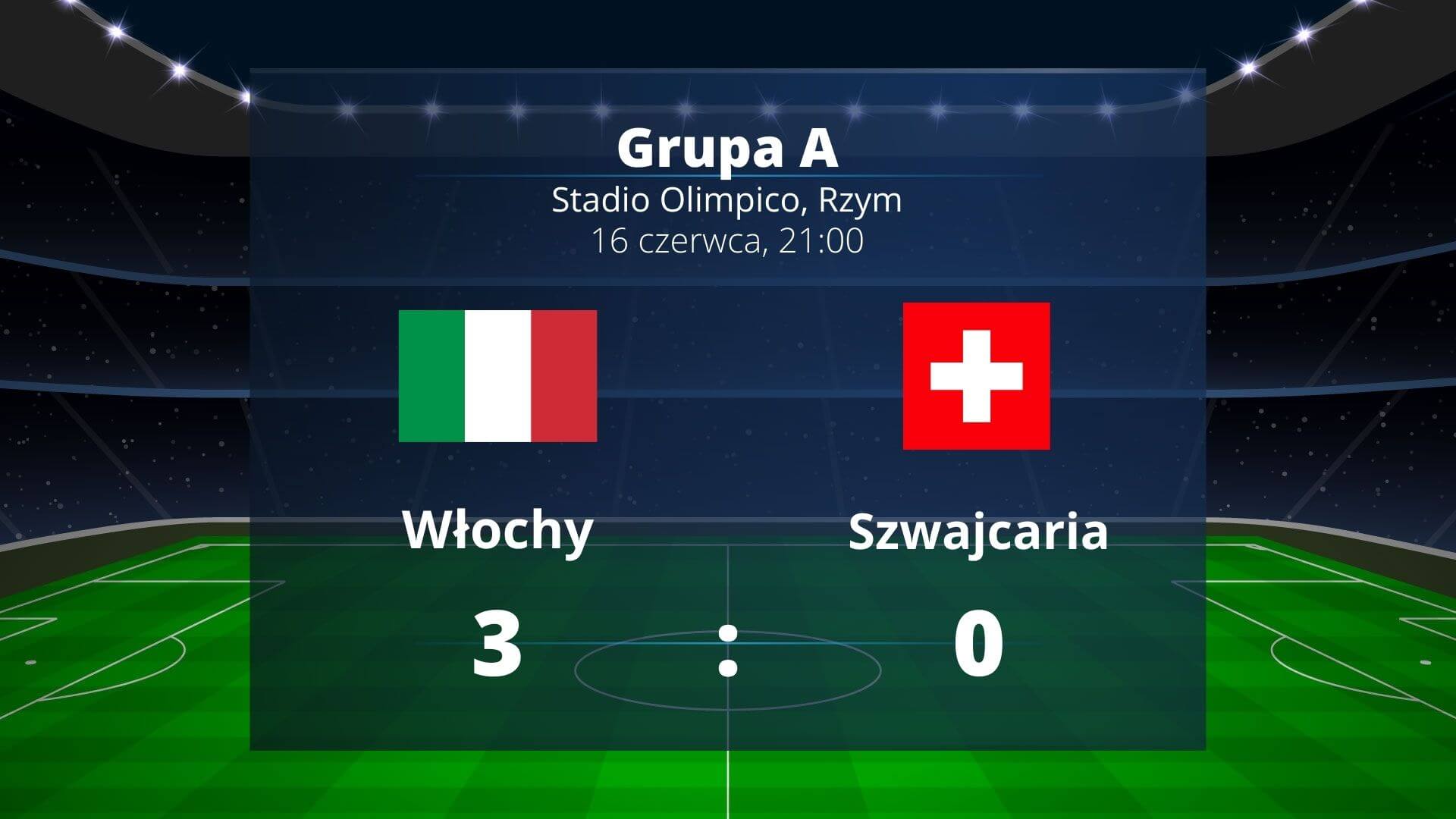 Grupa A: kolejny rewelacyjny mecz Włochów - rozbili Szwajcarię 3:0