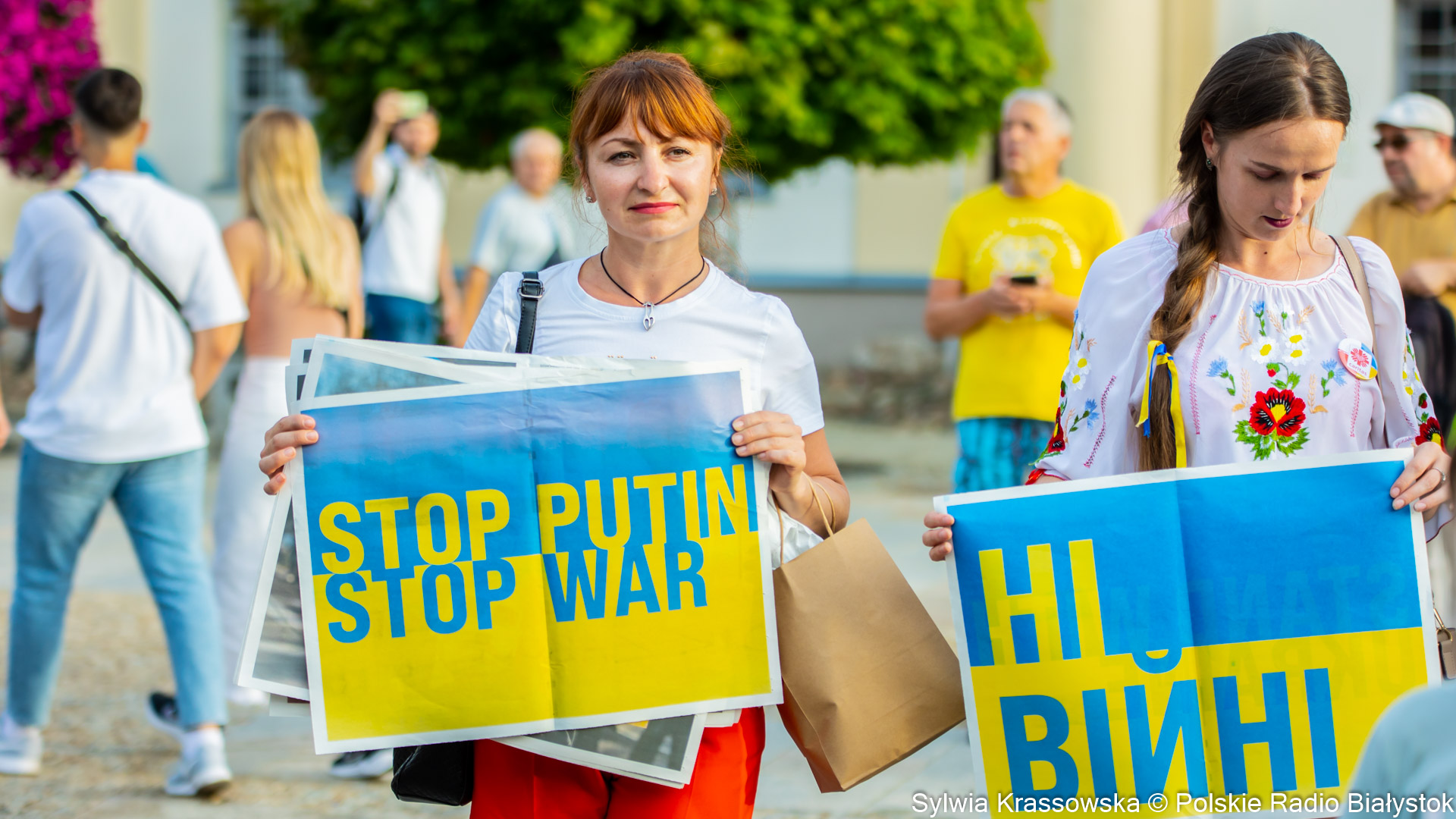Manifestacja w Białymstoku z okazji Dnia Niepodległości Ukrainy [zdjęcia]