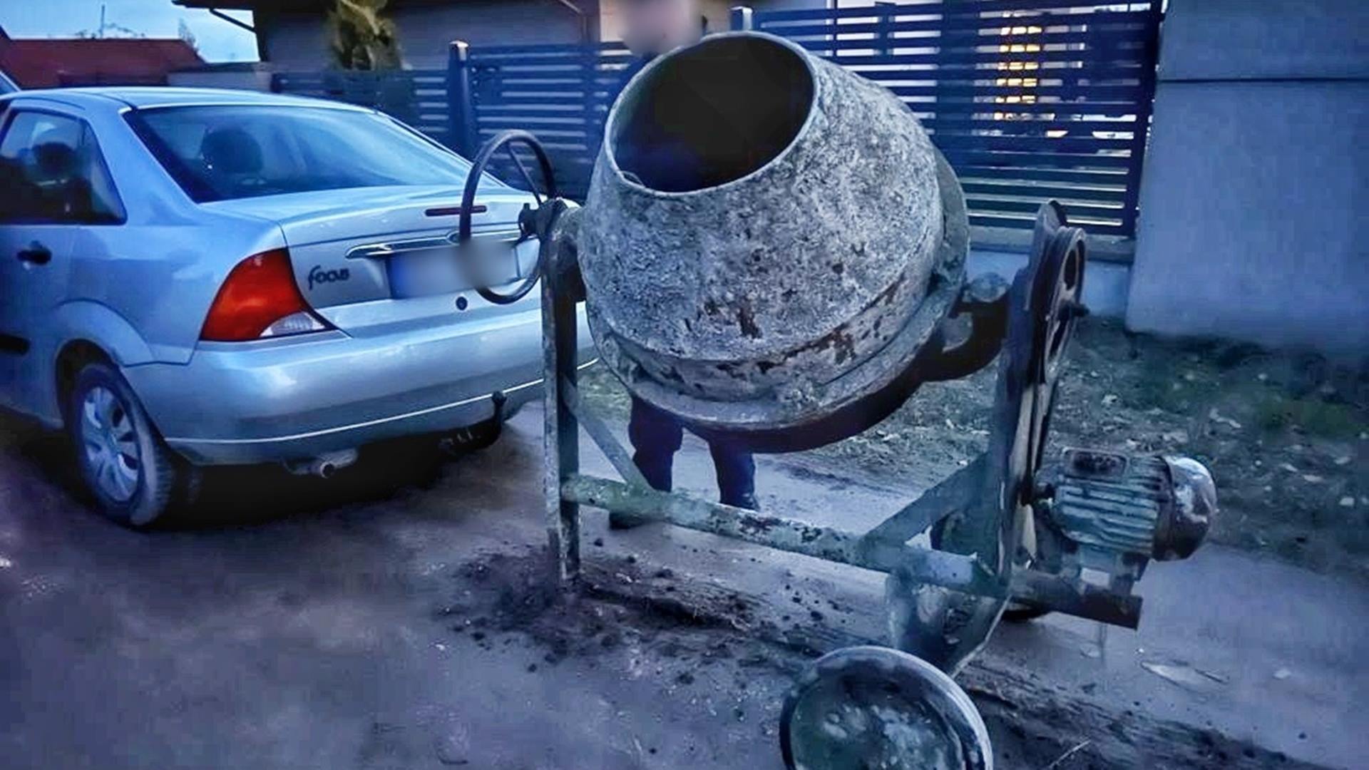 81-latek chciał ukraść betoniarkę