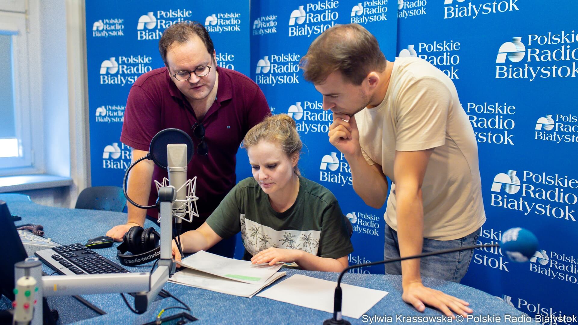 Teatr Papahema nagrywa w naszej rozgłośni słuchowisko "Mesjasz. Bruno Schulz" [zdjęcia]