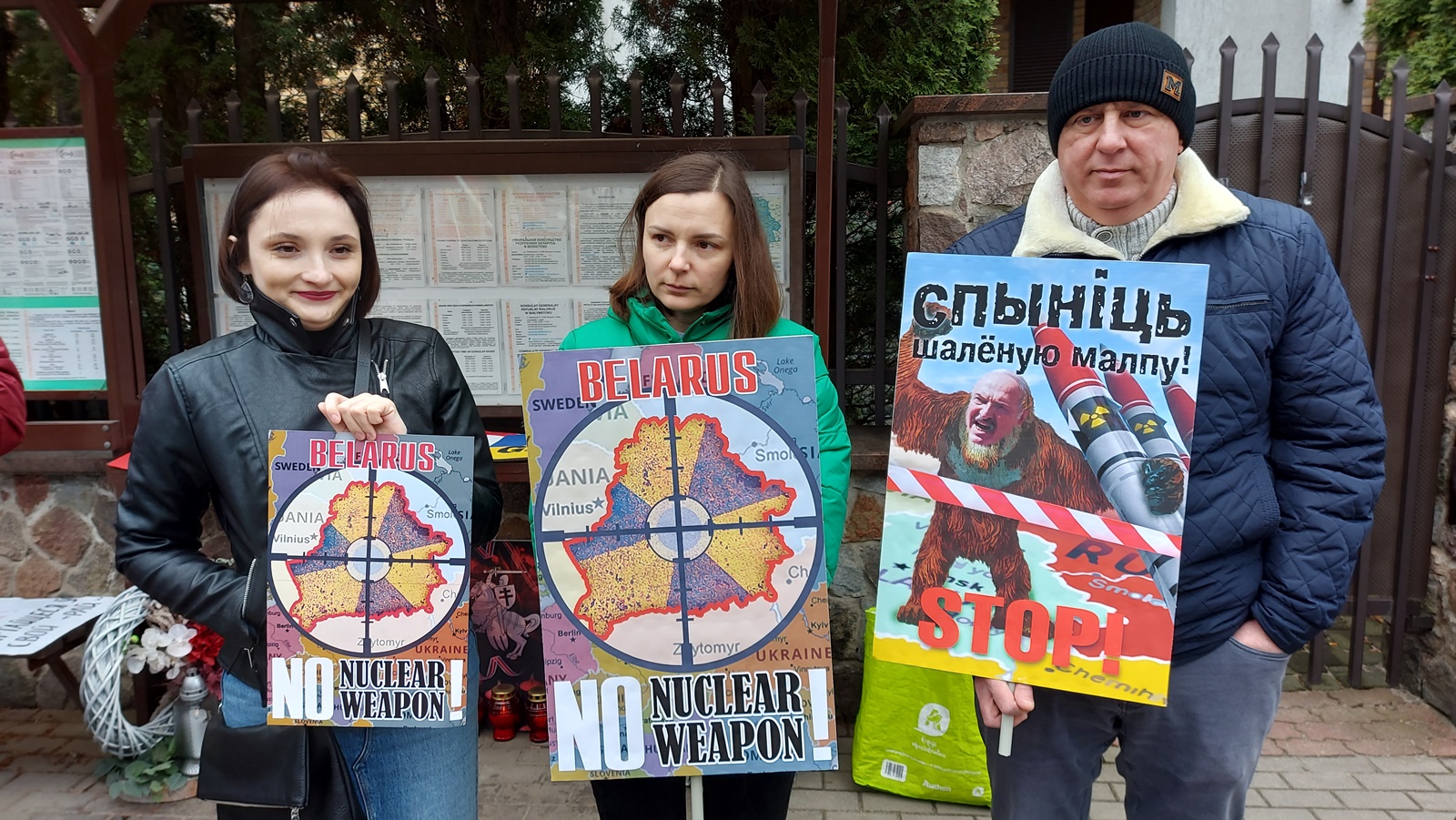 Pikieta przeciw broni atomowej w Białorusi 3.04.2023