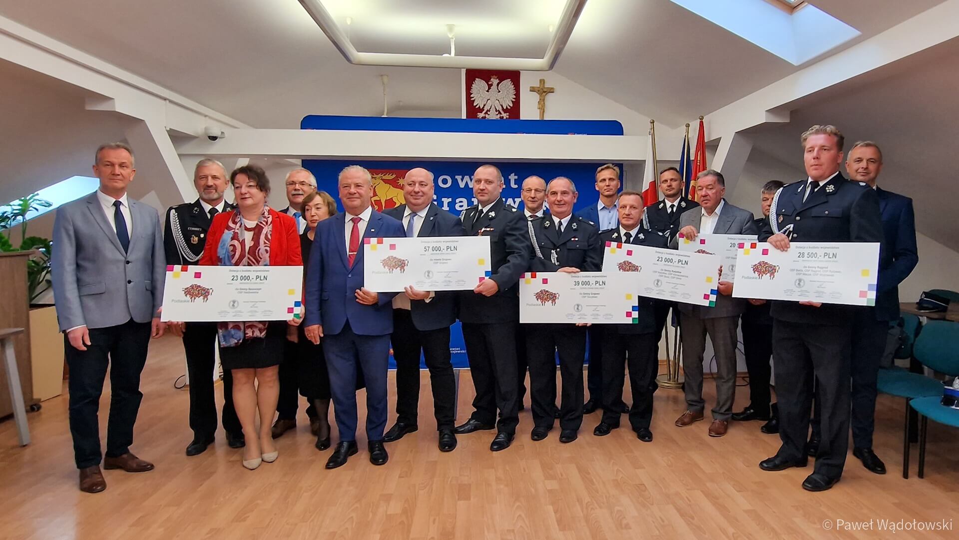 Grajewscy strażacy z OSP dostali pieniądze z budżetu województwa