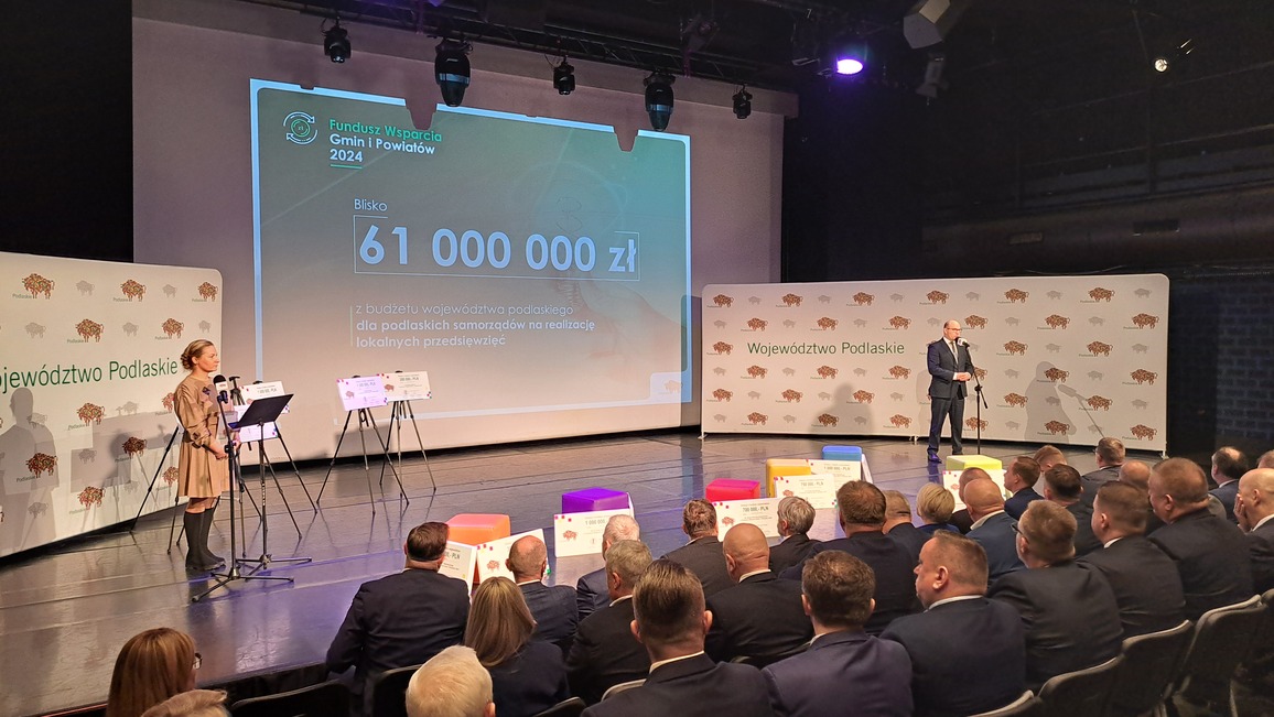 Rekordowe 61 mln zł trafi do podlaskich samorządów z Funduszu Wsparcia Gmin i Powiatów