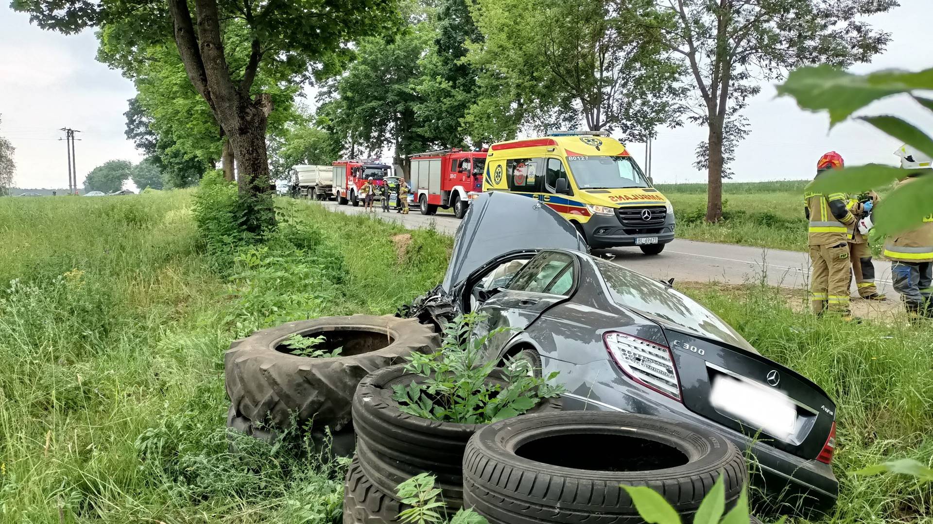 Wypadek na drodze między Wizną a Jedwabnem - już bez utrudnień
