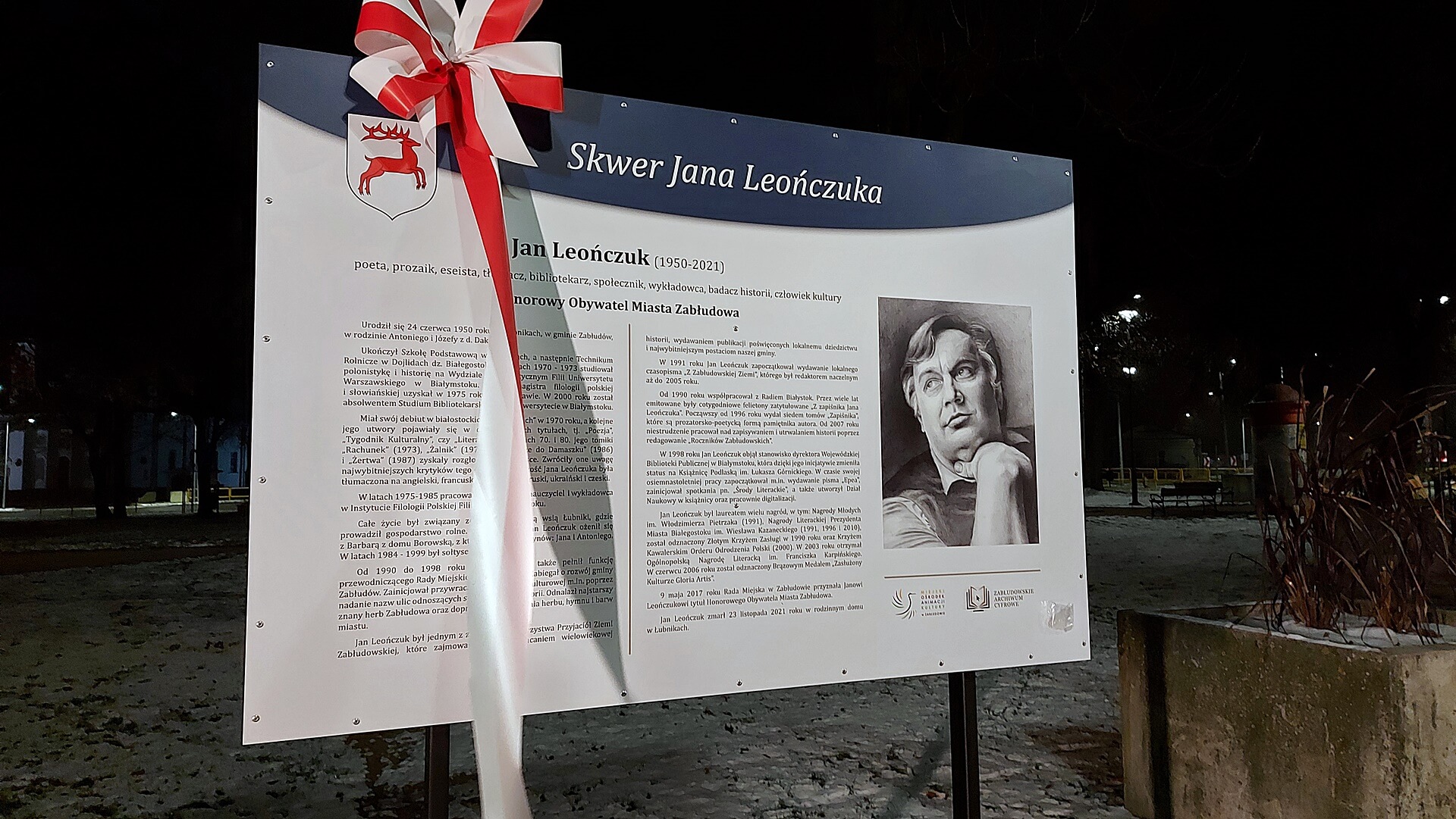 Jan Leończuk patronem skweru w centrum Zabłudowa