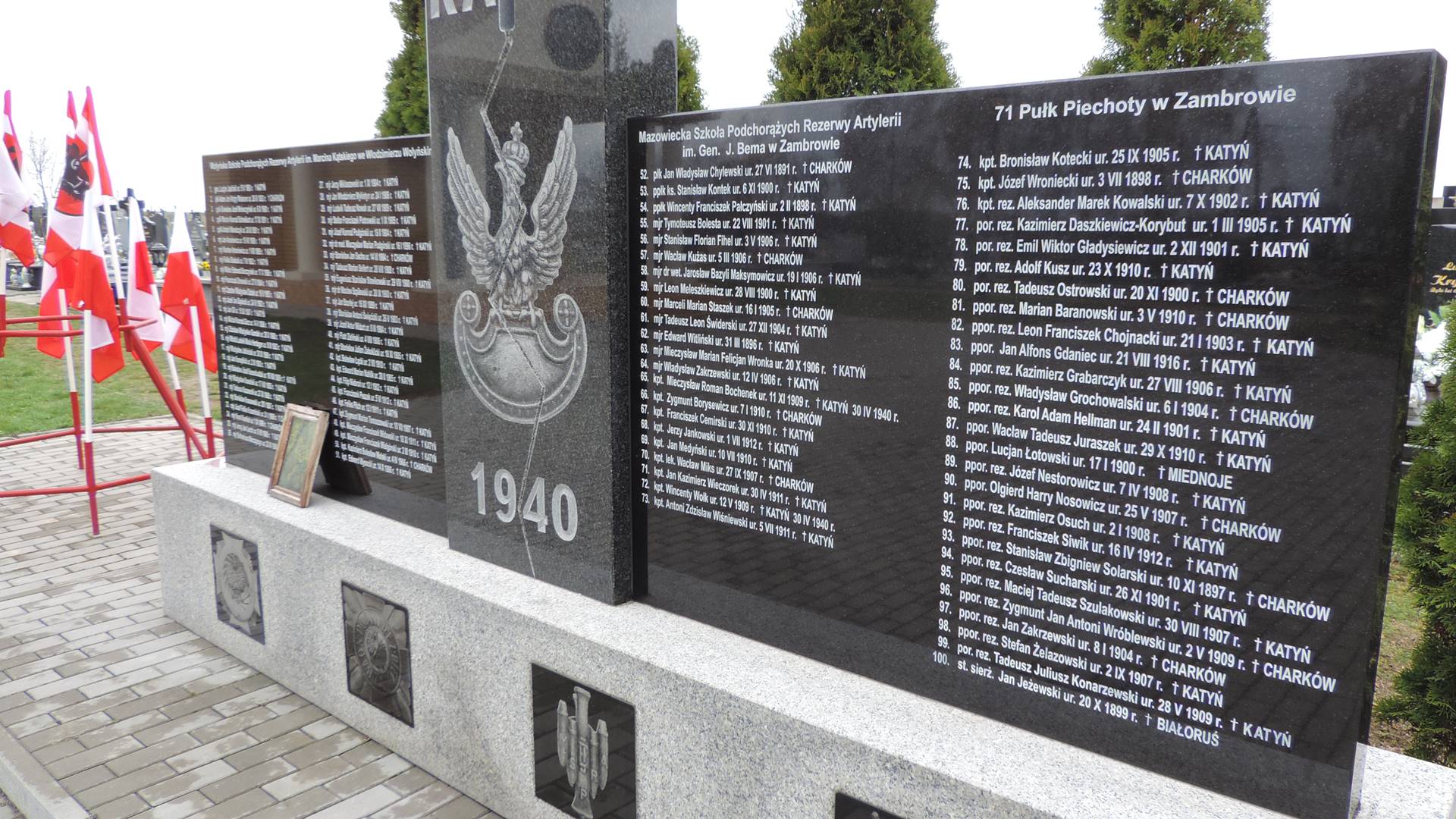 W Zambrowie na pomniku ofiar Katynia są dwa nowe nazwiska
