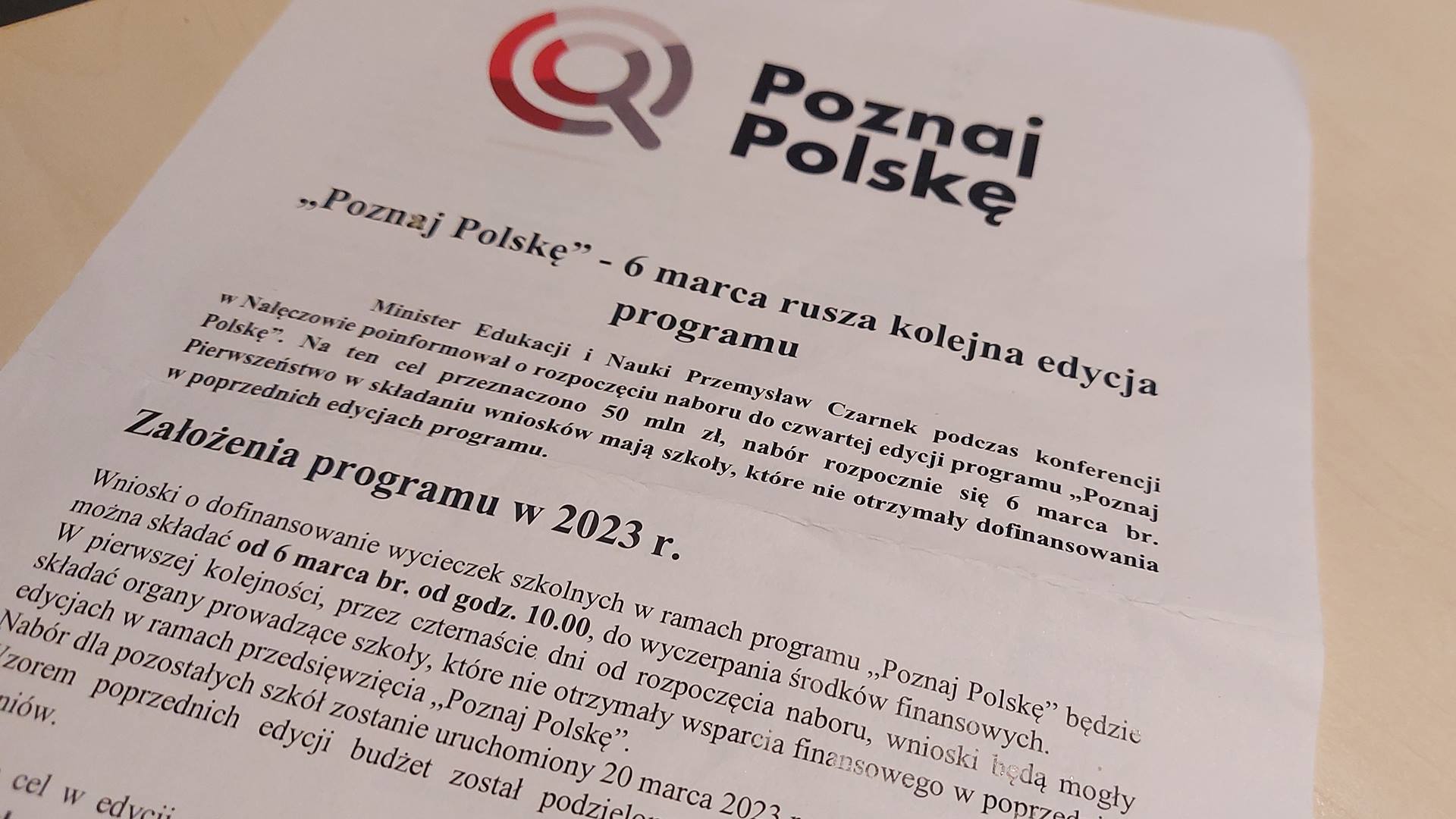 Rozpoczął się nabór wniosków do programu "Poznaj Polskę"